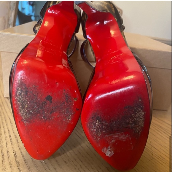 Beautiful Leopard/Red Louboutin Heels - Picture 6 of 11